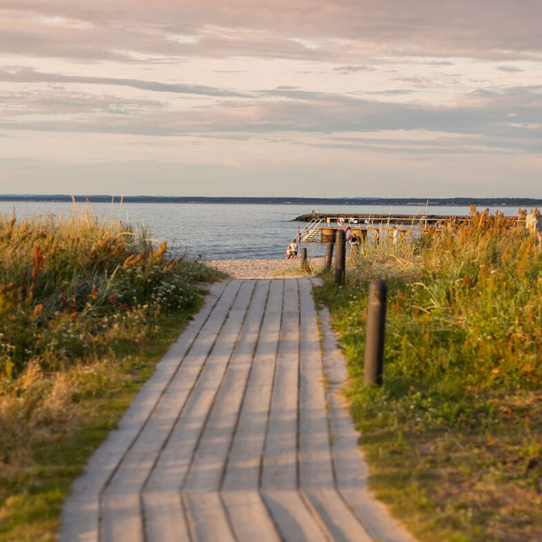 Båstad strandspång till Skansenbadet